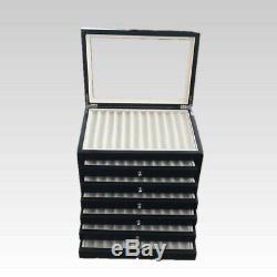 6-Layer 78 Pens Display Box Organizer Fountain Wood Storage Collection Tray Case