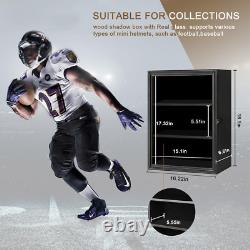 6 Mini Football Helmet Display Case, Wood Mini Helmet Display Case, Helmet Stand
