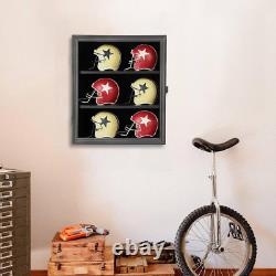 6 Mini Football Helmet Display Case, Wood Mini Helmet Display Case, Helmet Stand