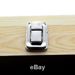 6 Natural Wood Glass Top Lid Keepsake Hobby Jewelry Display Storage Box Cases