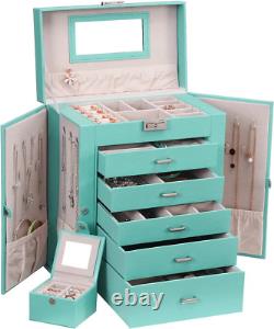 6 Tier Huge Jewelry Box Jewelry Organizer Box Display Storage Case Holder with L