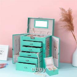 6 Tier Huge Jewelry Box Jewelry Organizer Box Display Storage Case Holder with L