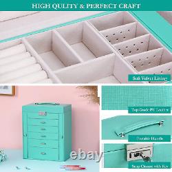 6 Tier Huge Jewelry Box Jewelry Organizer Box Display Storage Case Holder with L