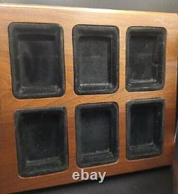 6 Vintage Camel Zippo Lighters with Camel Zippo Wood Display Case Plaque Lot Of 6