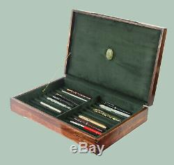 #703 Hand Crafted Fountain Pen Storage Custom Built Solid Mahogany Display Chest