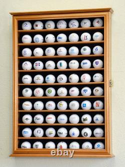 70 Golf Ball Display Case Cabinet Wall Rack Holder 98% UV Door Lockable