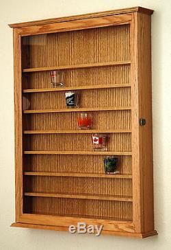 72 Shot Glass Shooter Display Case Holder Cabinet Wall Rack Made in the USA