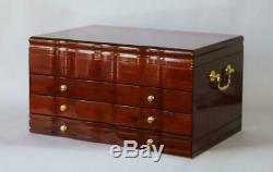#780 Custom Built Solid Mahogany Fountain Pen Storage Display Chest Hand Crafted