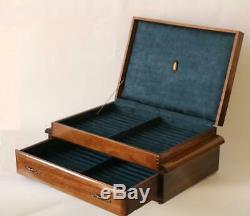 #804 Fountain Pen Storage Display Chest Custom Built Solid Mahogany Hand Crafted