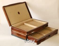 #817 Solid Mahogany Fountain Pen Storage Display Chest Custom Crafted Interior