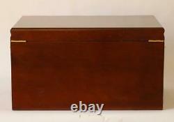 #818 Solid Mahogany Fountain Pen Storage Display Chest Hand Crafted Interior