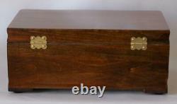 #848 Custom Built Solid Mahogany Fountain Pen Storage Display Chest Hand Crafted