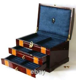 #862 Fountain Pen Storage Display Chest Hand Crafted Custom Built Interior