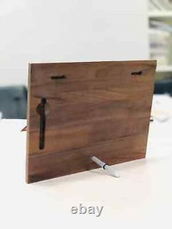 8 Grids Walnut Wood Display Frame Panel Storage Case for Zippo Lighters