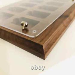 8 Grids Walnut Wood Display Frame Panel Storage Case for Zippo Lighters
