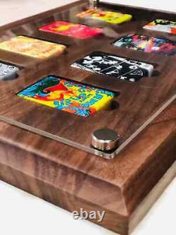 8 Grids Walnut Wood Display Frame Panel Storage Case for Zippo Lighters