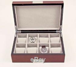 8 Watches Case Jewelry Storage Holder Display Space Saver Wooden Box Gift NEW