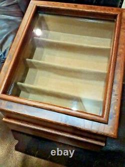 AGRESTI BRIARWOOD Watch & Eyeglasses Jewelry BOX Case Glass Display ITALY