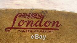 Antique Dovetailed Wood Display Case 3 Draws Royal London 63 Greene St Ny