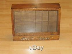 ANTIQUE LUFKIN RULER SPRING JOINT RULES WOOD COUNTER DISPLAY CASE EARLY 1900s