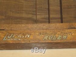 ANTIQUE LUFKIN RULER SPRING JOINT RULES WOOD COUNTER DISPLAY CASE EARLY 1900s