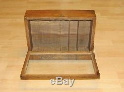 ANTIQUE LUFKIN RULER SPRING JOINT RULES WOOD COUNTER DISPLAY CASE EARLY 1900s