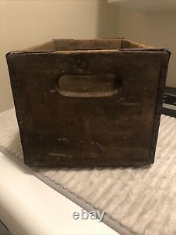 ANTIQUE Never Rust Bottle Boxes New York Wired Bottom WOOD BOX CRATE