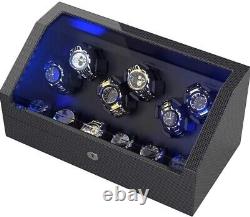 ARCTICSCORPION 12 Watch Automatic Winder Display Case for 12 Watches 6+6 with LED