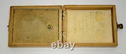 AS-IS Box ONLY for Pocket Watch Antique Wood Display Case Glashutte Germany Vtg