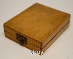 AS-IS Box ONLY for Pocket Watch Antique Wood Display Case Glashutte Germany Vtg