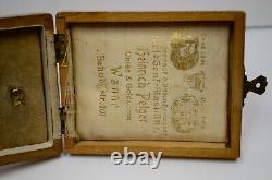 AS-IS Box ONLY for Pocket Watch Antique Wood Display Case Glashutte Germany Vtg