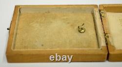 AS-IS Box ONLY for Pocket Watch Antique Wood Display Case Glashutte Germany Vtg