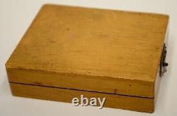 AS-IS Box ONLY for Pocket Watch Antique Wood Display Case Glashutte Germany Vtg