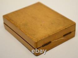 AS-IS Box ONLY for Pocket Watch Antique Wood Display Case Glashutte Germany Vtg