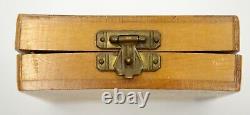 AS-IS Box ONLY for Pocket Watch Antique Wood Display Case Glashutte Germany Vtg