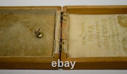 AS-IS Box ONLY for Pocket Watch Antique Wood Display Case Glashutte Germany Vtg