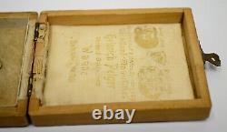 AS-IS Box ONLY for Pocket Watch Antique Wood Display Case Glashutte Germany Vtg