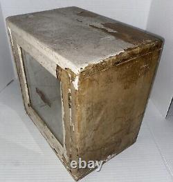 AS-IS FOR Restore Antique Medical Cabinet Wood Apothecary Barber Display Case