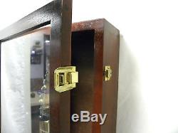 Acrylic Guitar Display Case Mahogany / Cherry Wood Guitar Case