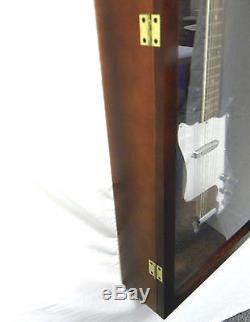 Acrylic Guitar Display Case Mahogany / Cherry Wood Guitar Case
