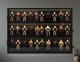 Action Figure Display Case 3.75 Led Figurine 30 Pcs Toy Wood Shelf + Baseplates