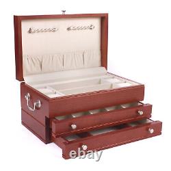 American Chest First Lady 2 Drawer Jewelry Box Hardwood Heritage Cherry