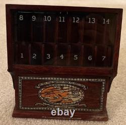 Antique1919Boye Needle Sewing HookAdvertisingWood Counter Display Case