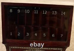 Antique1919Boye Needle Sewing HookAdvertisingWood Counter Display Case