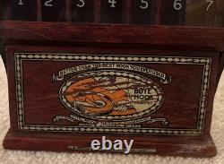 Antique1919Boye Needle Sewing HookAdvertisingWood Counter Display Case