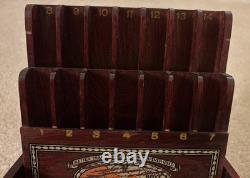 Antique1919Boye Needle Sewing HookAdvertisingWood Counter Display Case