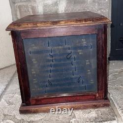 Antique 1800's Cabinet Display Case General Store Apothecary Burr Walnut Wood