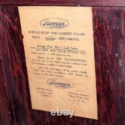 Antique 1800's Cabinet Display Case General Store Apothecary Burr Walnut Wood