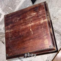 Antique 1800's Cabinet Display Case General Store Apothecary Burr Walnut Wood