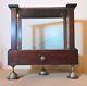 Antique 1800's Handmade Footed Wood Science Medical Display Case Stand Cabinet